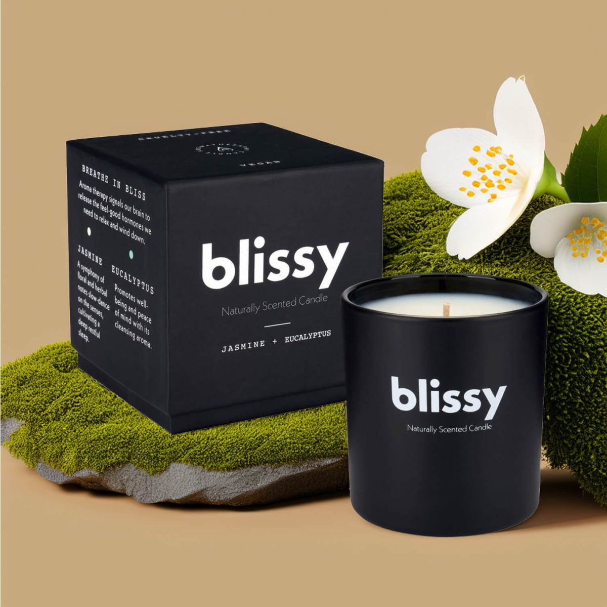 Blissy 100% Vegan Soy Wax Blissy Candle – 22 Momme Mulberry Silk, 100% Silk