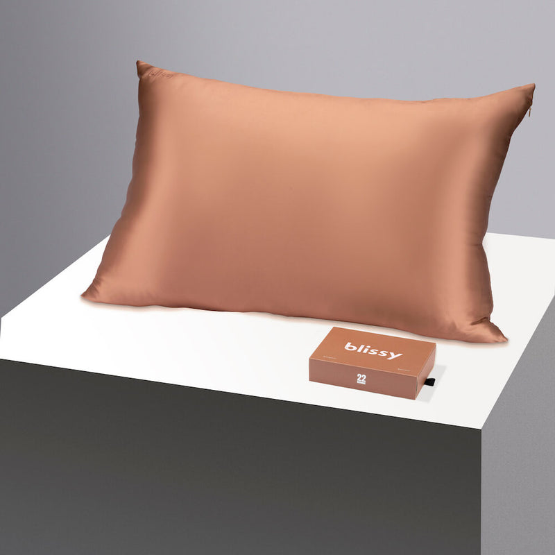 Pillowcase - Cinnamon - King - Blissy King Cinnamon Pillowcase – 22 Momme Mulberry Silk, 100% Silk