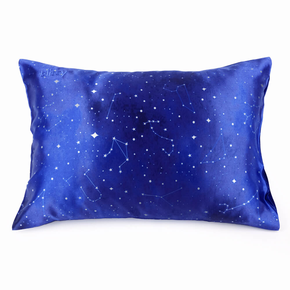 Blissy Queen Night Sky Pillowcase Lifestyle – Mulberry Silk