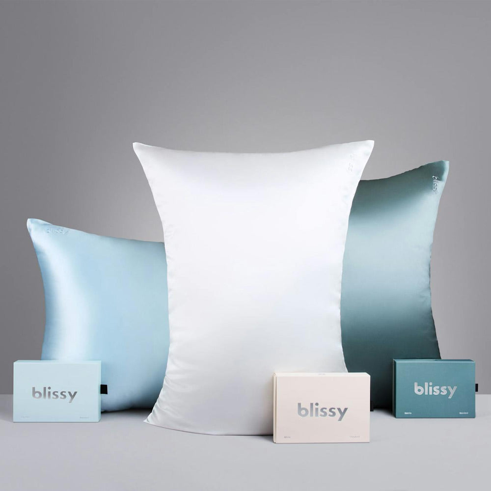 Blissy White Silk Pillowcase Detail – Standard