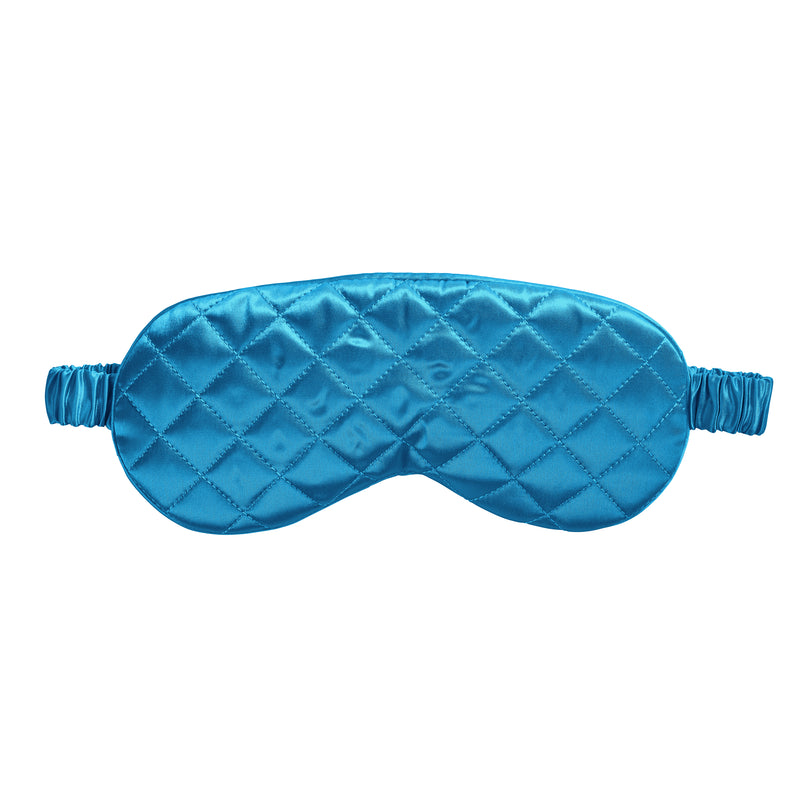 Sleep Mask - Aqua - Diamond Quilted