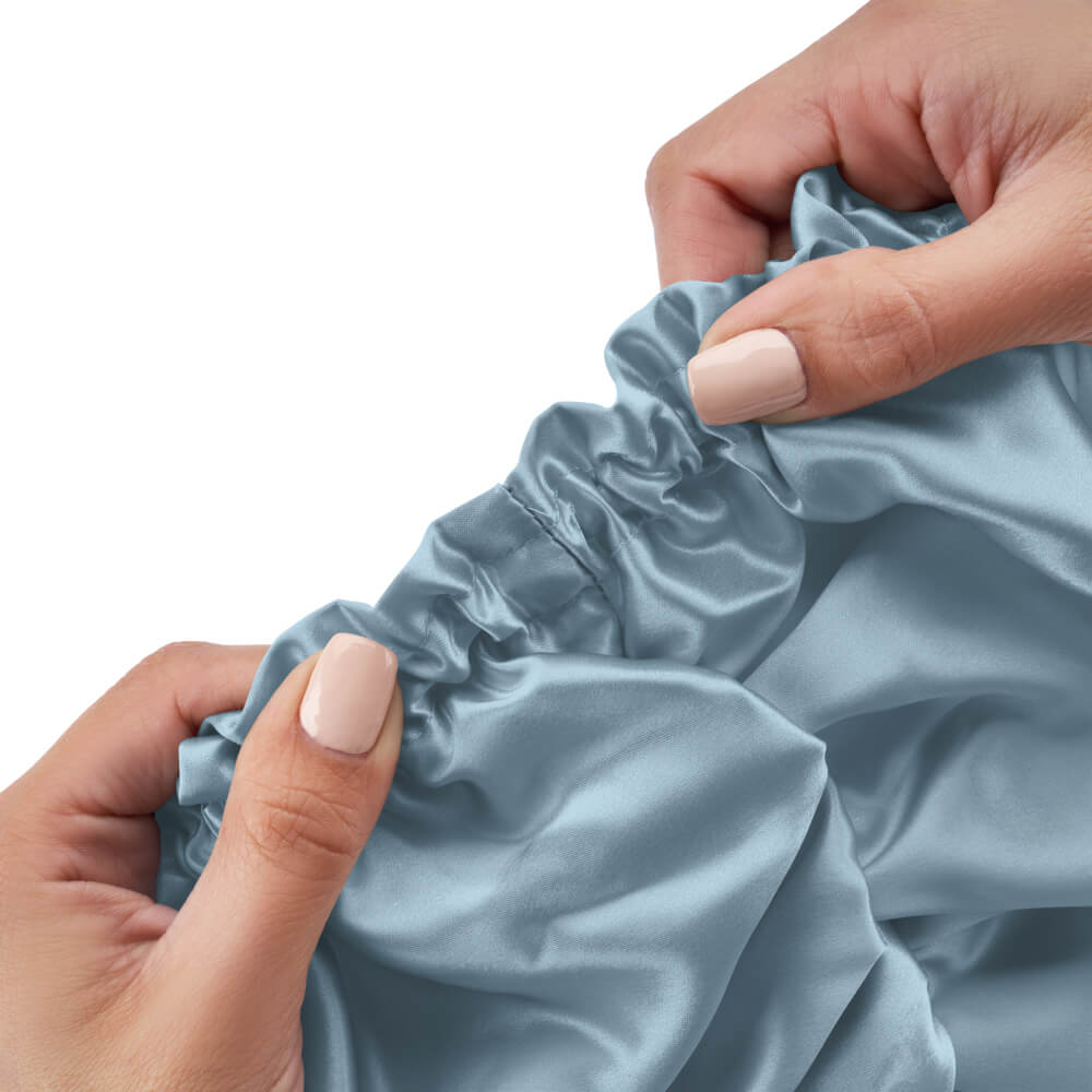 Ash Blue Blissy Bonnet – Blissy Premium Silk
