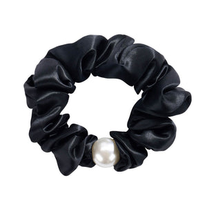 Blissy Pearl Scrunchies - Black