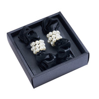 Blissy Petite Pearl Scrunchies - Black