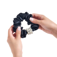 Blissy Petite Pearl Scrunchies - Black