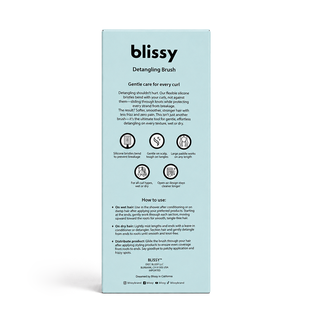 Blissy Detangling Brush - Blue