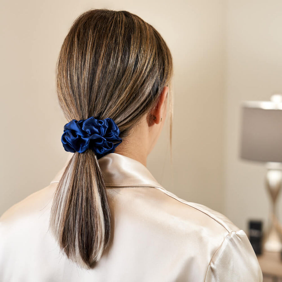 Blue Mulberry Silk Blissy Scrunchies – Blissy