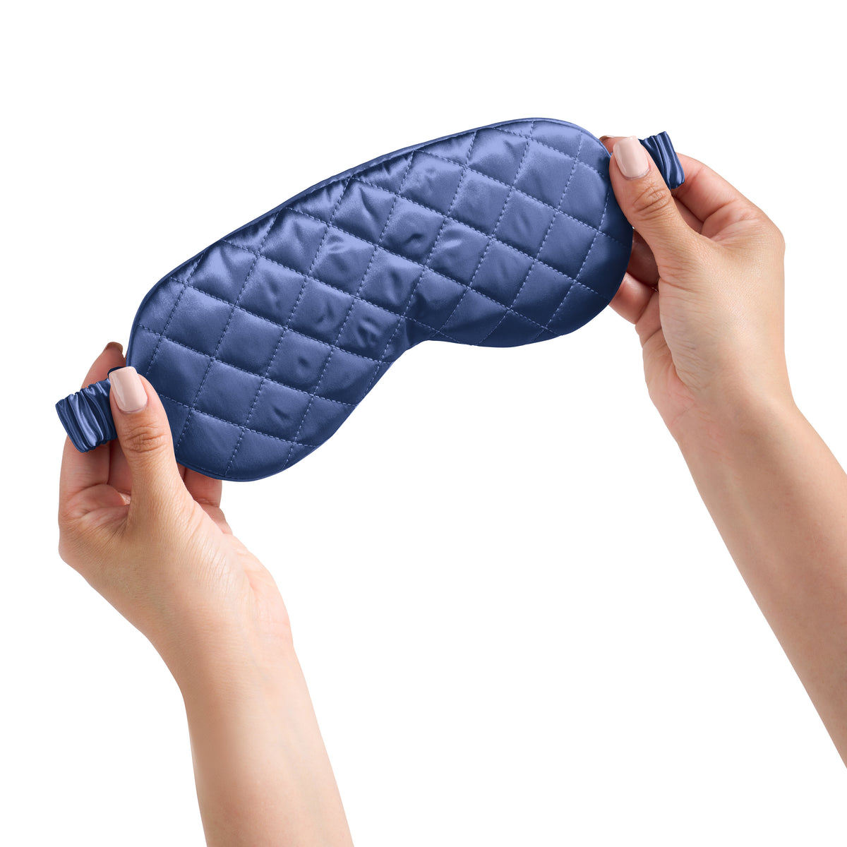 Blue Sleep Mask Close-Up – Blissy 22 Momme Silk