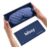Blissy Blue Sleep Mask Lifestyle – Mulberry Silk