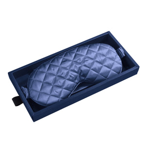 Blue Sleep Mask Close-Up – Blissy 22 Momme Silk