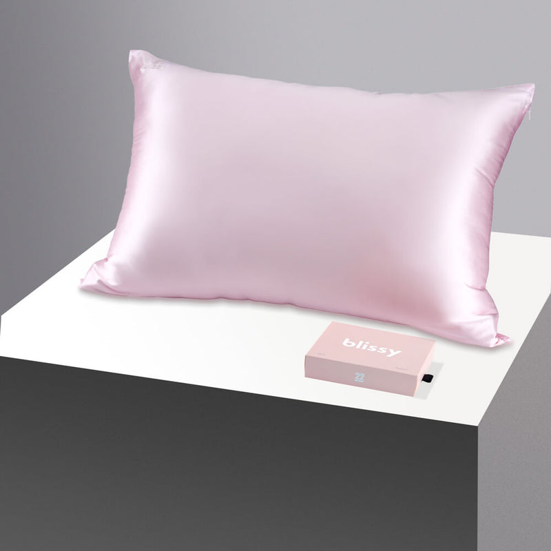 Pillowcase - Blush - King - Blissy King Blush Pillowcase – 22 Momme Mulberry Silk, 100% Silk