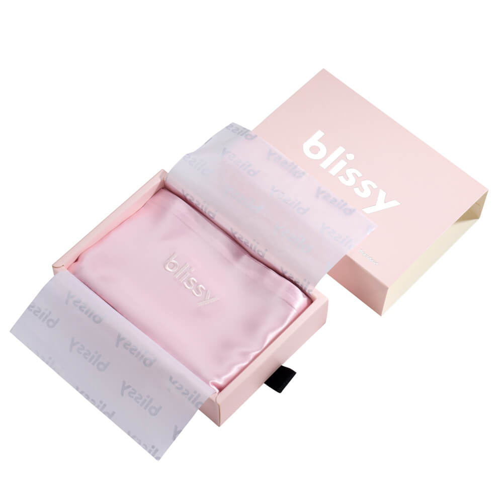 Blissy Blush Silk Pillowcase Detail – King