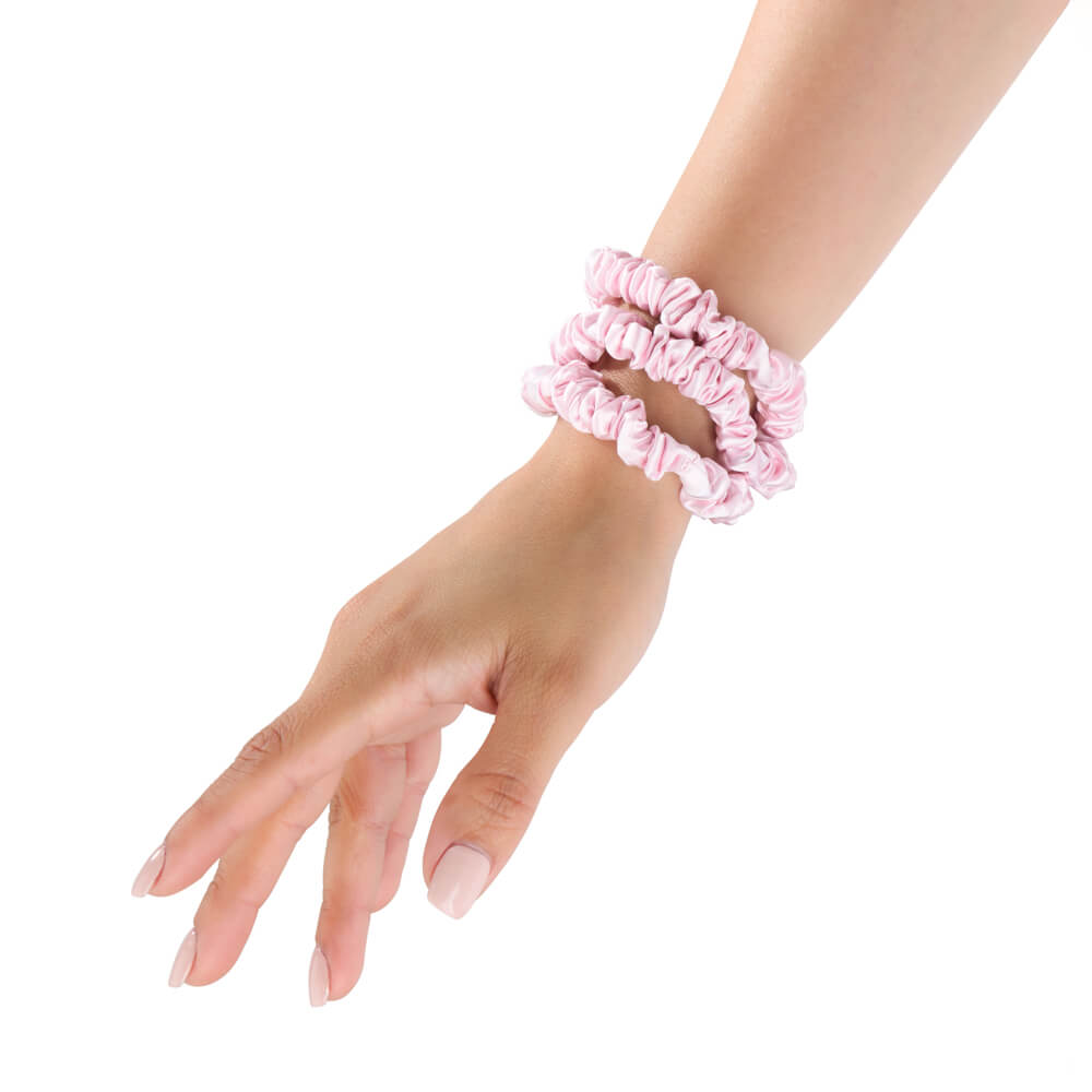 Blush Blissy Skinny Scrunchies – Blissy Premium Silk