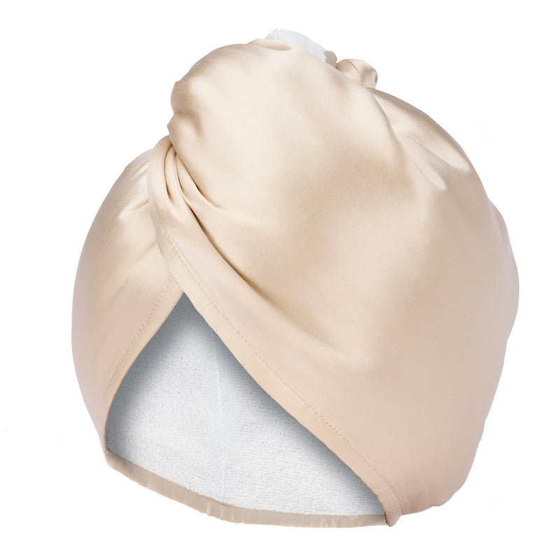 Blissy Reversible Towel - Champagne - Blissy Champagne Reversible Towel – 22 Momme Mulberry Silk, 100% Silk