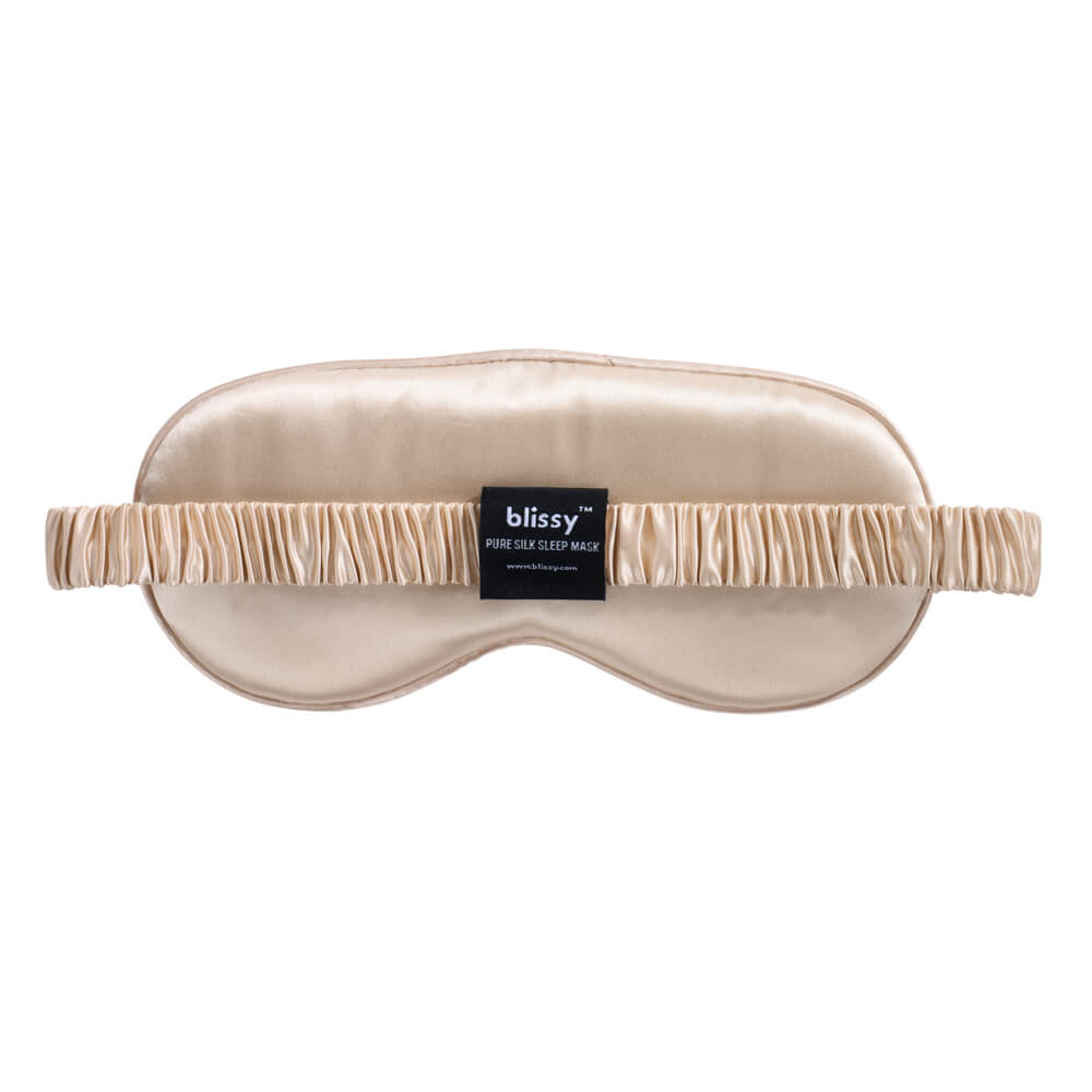 Blissy Mulberry Silk Sleep Mask – Champagne