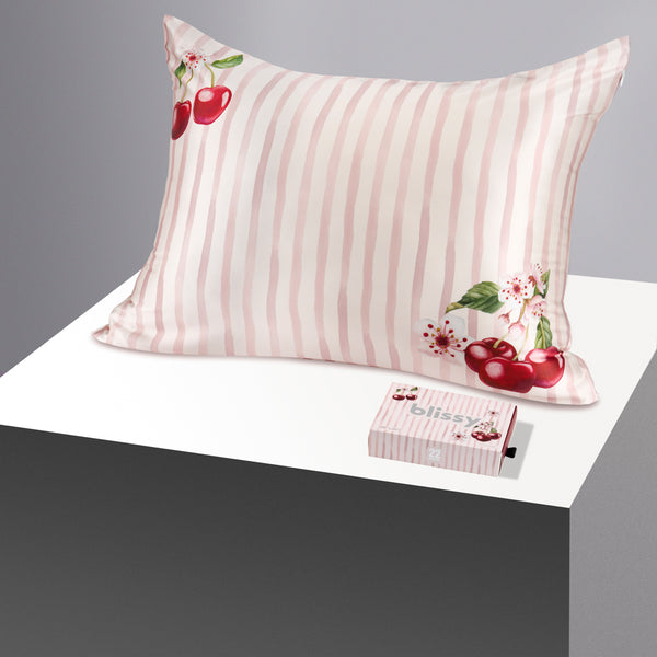 Blissy Standard Cherry Blossom Pillowcase – 22 Momme Mulberry Silk, 100% Silk