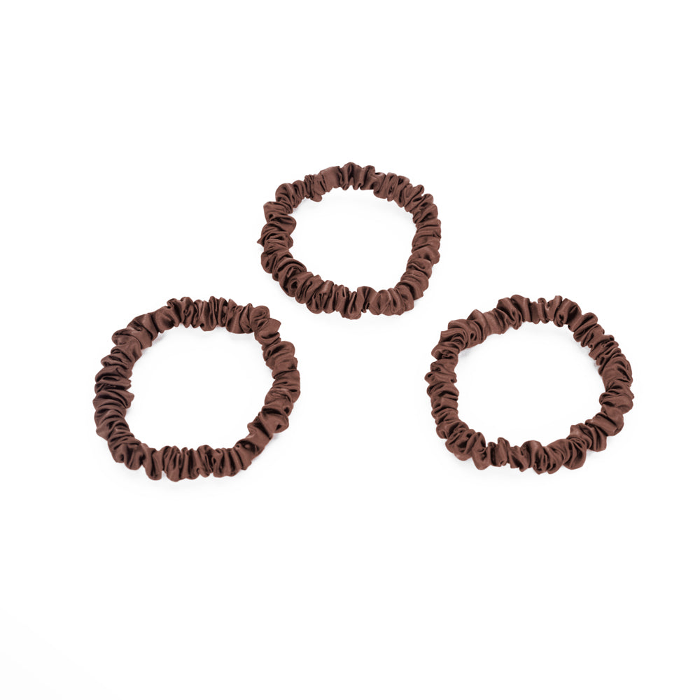 Blissy Chocolate Silk Blissy Skinny Scrunchies Detail –