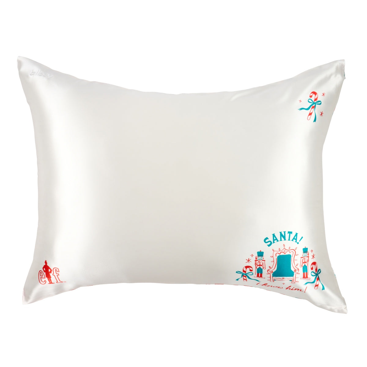Blissy King Elf “Santa! I Know Him!” Pillowcase Lifestyle – Mulberry Silk