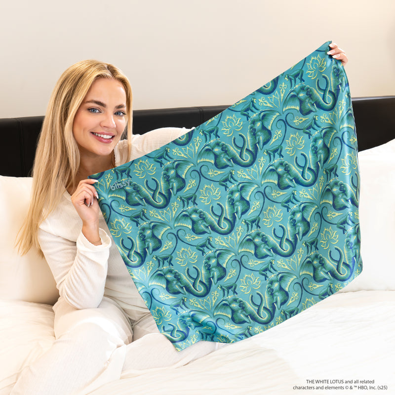 Pillowcase - White Lotus - Emerald Jungle - Standard