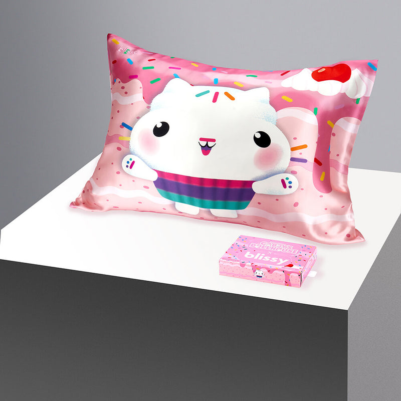 Pillowcase - Gabby's Dollhouse - Cakey Cat - Junior Standard - Blissy Gabby'S Dollhouse Pillowcase – 22 Momme Mulberry Silk, 100% Silk