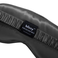 Grey Sleep Mask Close-Up – Blissy 22 Momme Silk