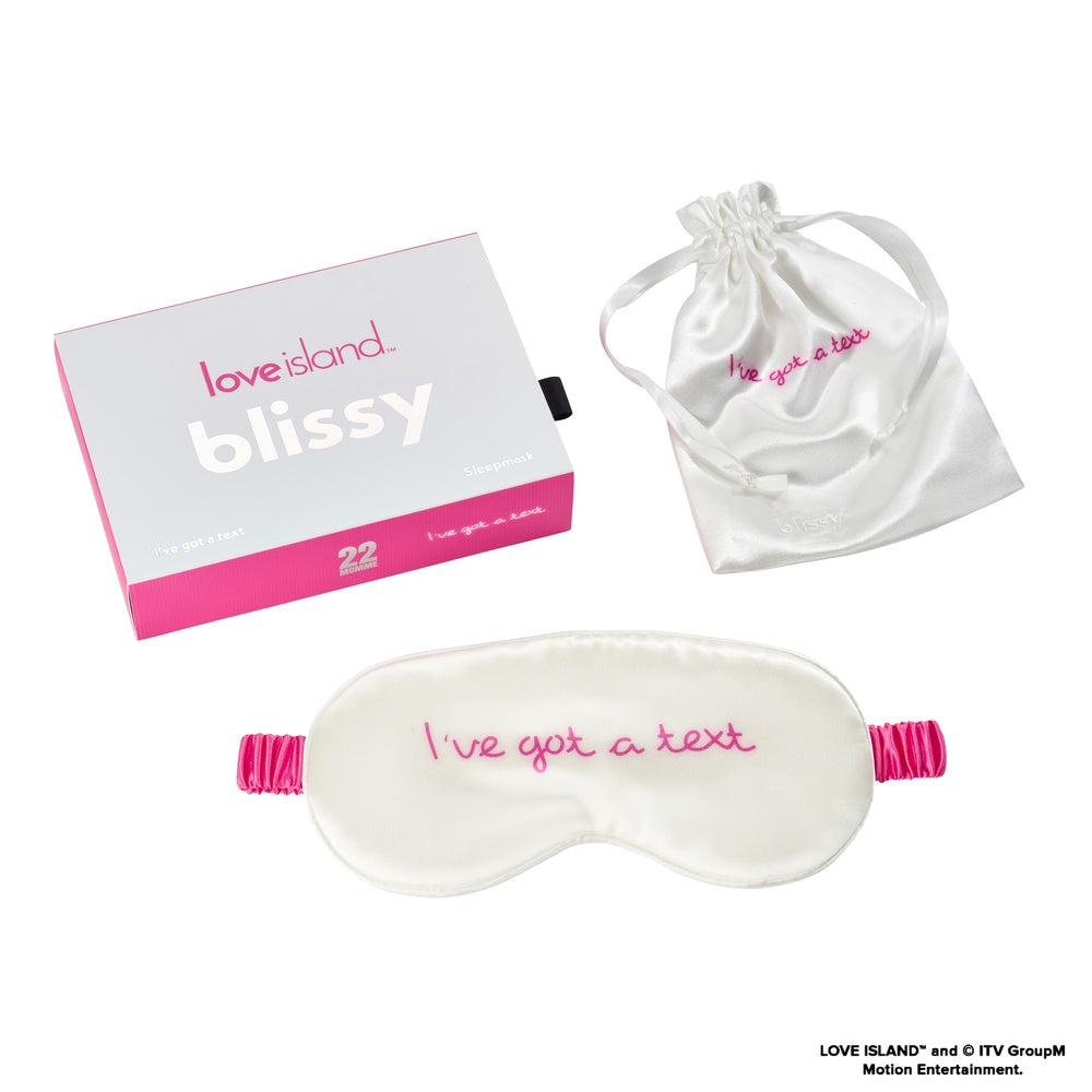 Blissy Love Island™ Sleep Mask – 22 Momme Mulberry Silk, 100% Silk
