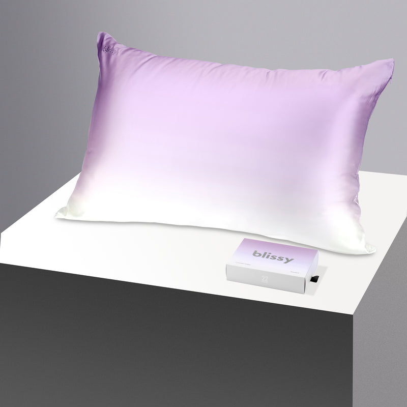 Pillowcase - Lavender Ombre - King - Blissy King Lavender Ombre Pillowcase – 22 Momme Mulberry Silk, 100% Silk