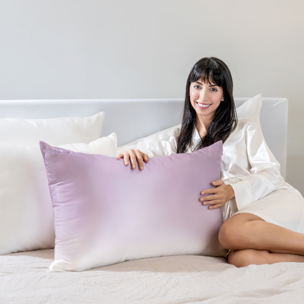 Blissy Mulberry Silk Pillowcase – Lavender Ombre King