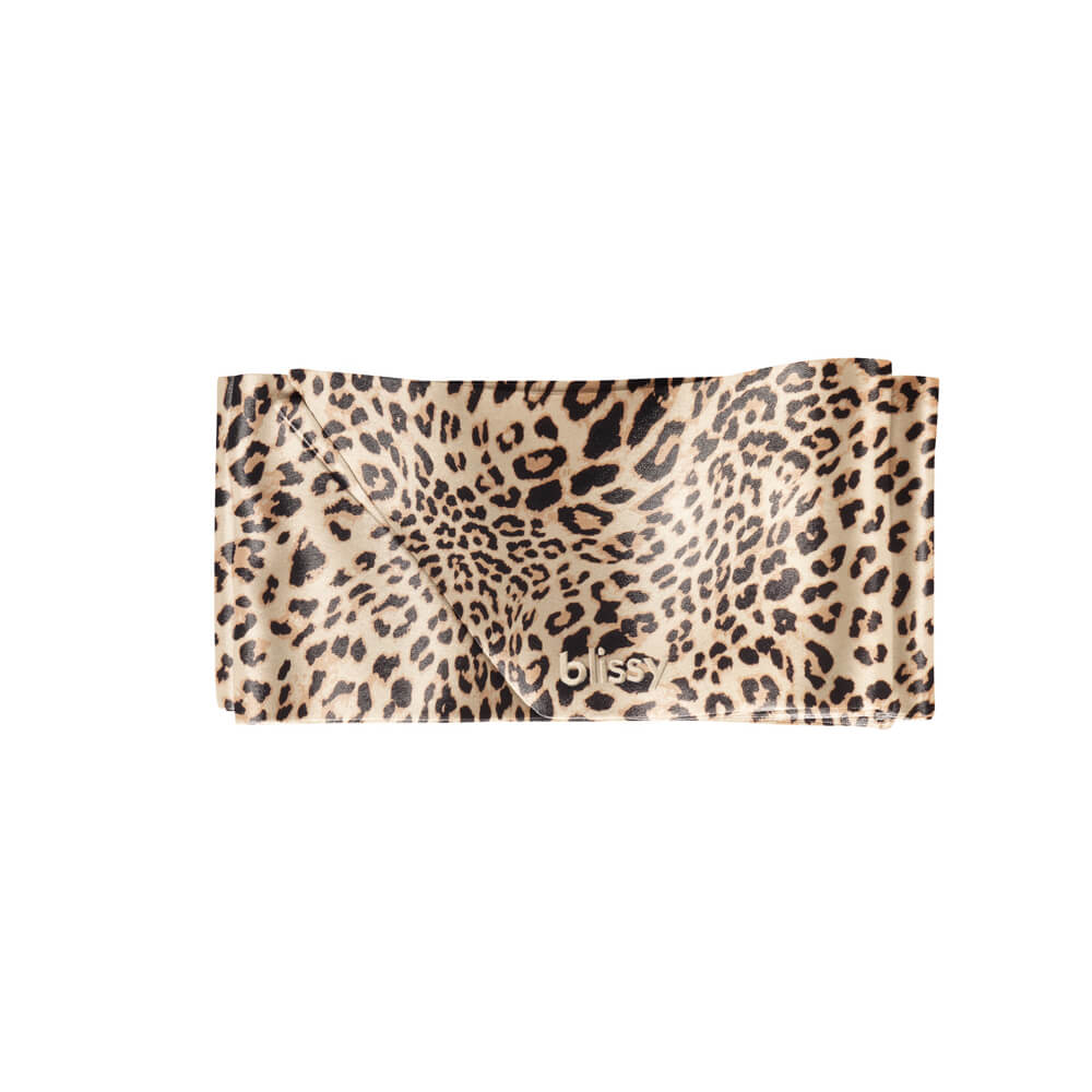 Blissy Leopard Silk Blissy Hair Ribbon Detail –