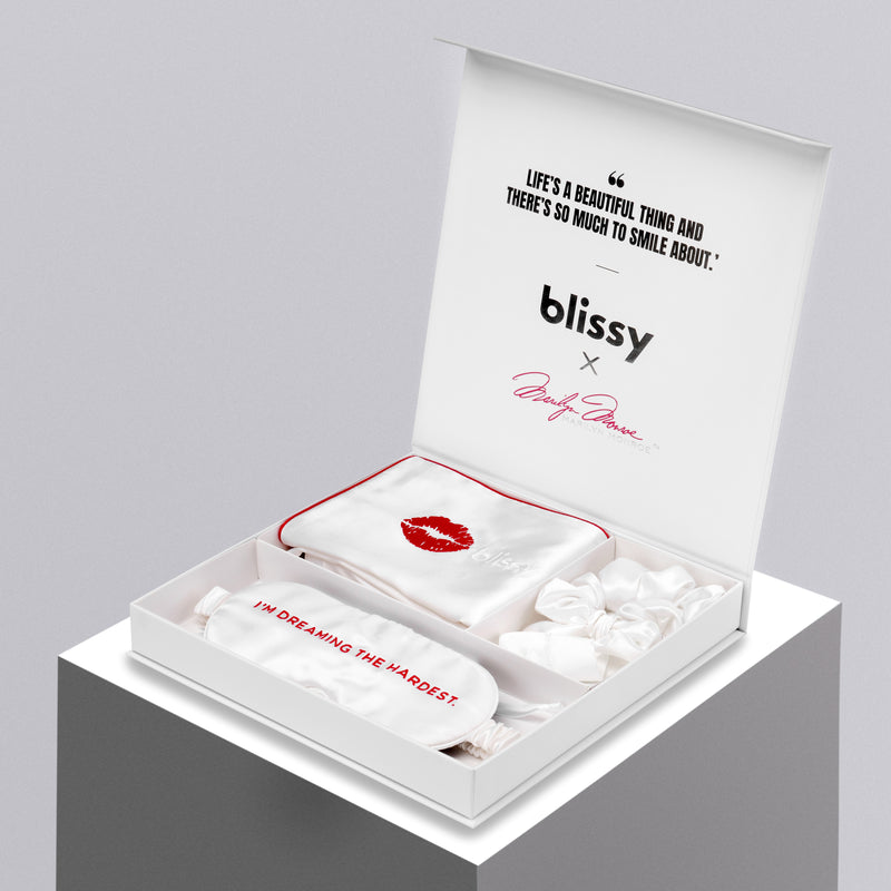 Blissy Dream Set - Marilyn Monroe™ - King - Blissy King Marilyn Monroe™ Blissy Dream Set – 22 Momme Mulberry Silk, 100% Silk