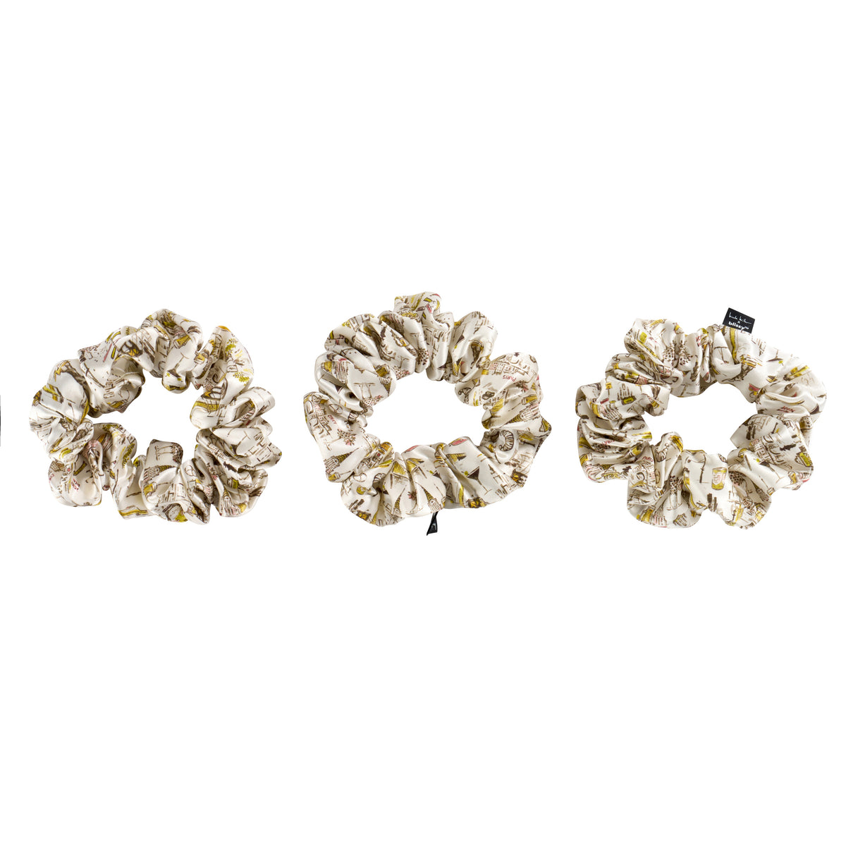 Blissy Nicole Miller Ny To Paris Silk Blissy Scrunchies Detail –