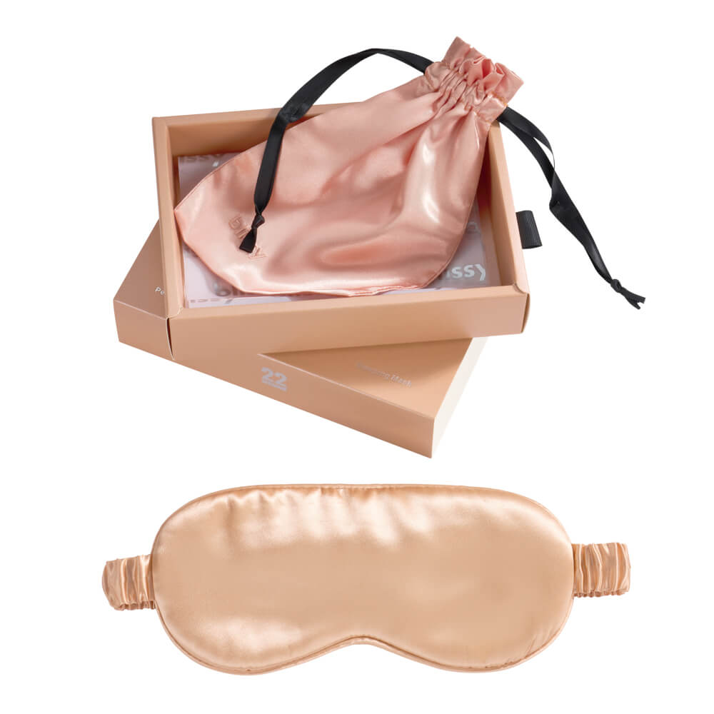 Blissy Peach Sleep Mask Lifestyle – Mulberry Silk