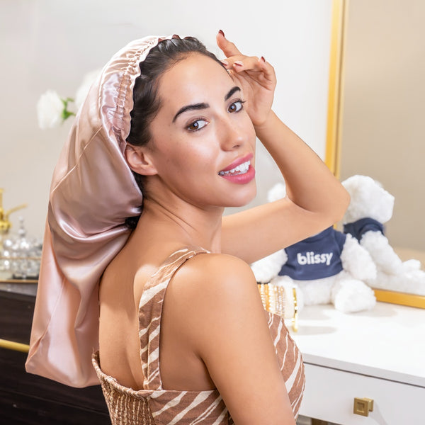 Pink Mulberry Silk Blissy Cascade Bonnet – Blissy