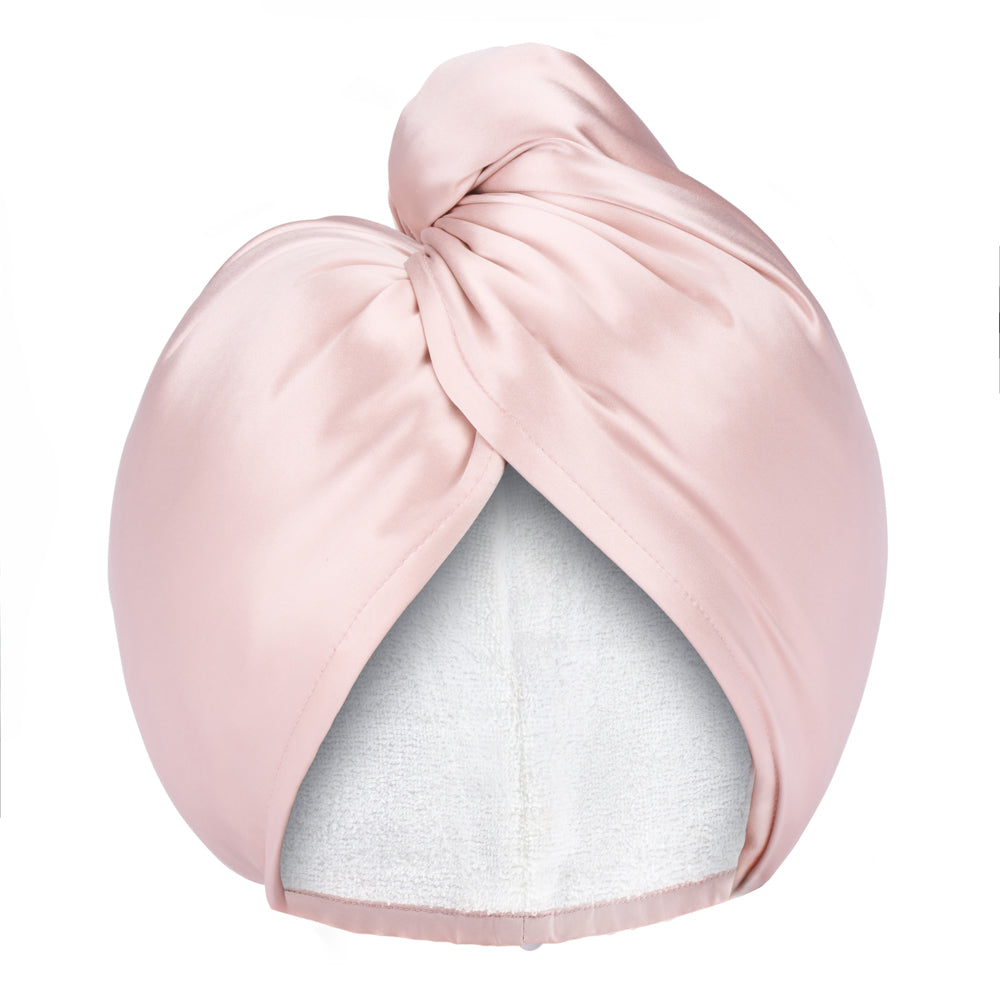 Blissy Pink Reversible Towel – 22 Momme Mulberry Silk, 100% Silk