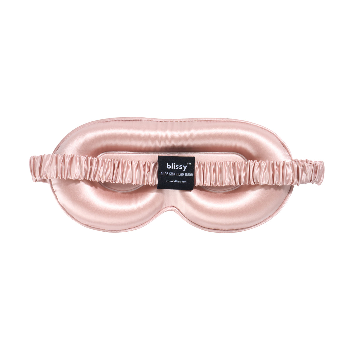 Pink Sleep Mask Close-Up – Blissy 22 Momme Silk