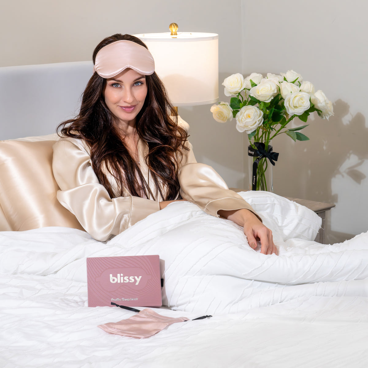 Pink Sleep Mask – Blissy Premium Silk