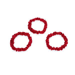 Blissy Skinny Scrunchies - Red