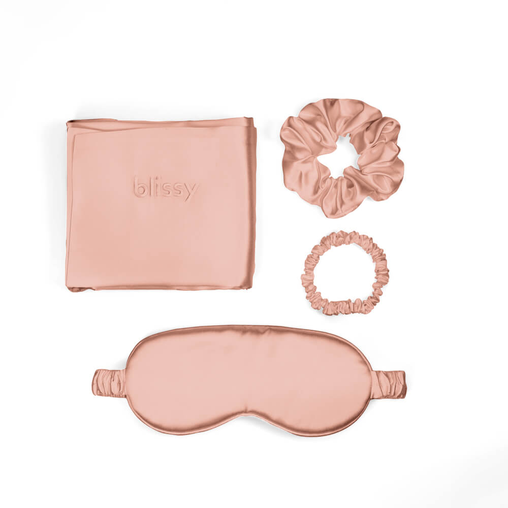Blissy Rose Gold Silk Blissy Dream Set Detail – Queen