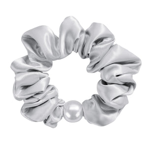 Blissy Pearl Scrunchies - Silver