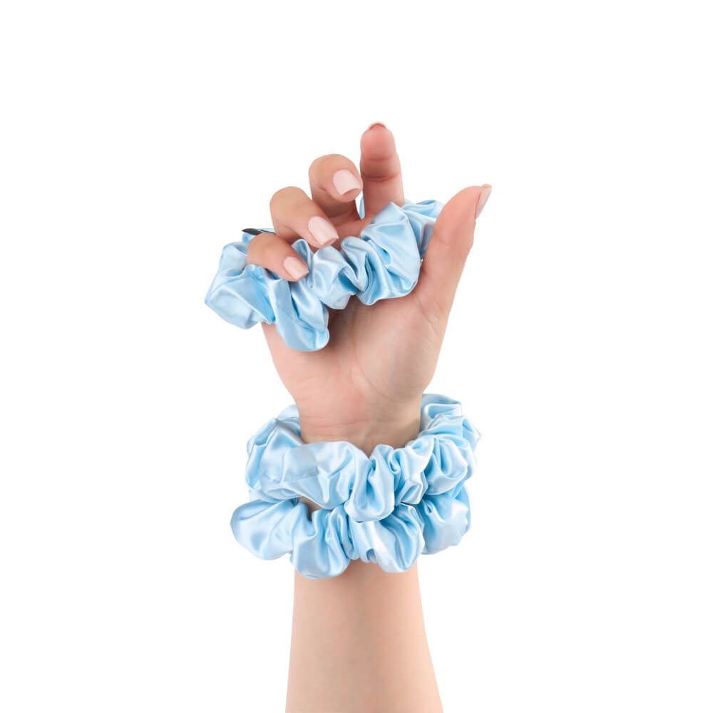 Blissy Mulberry Silk Blissy Scrunchies – Sky Blue