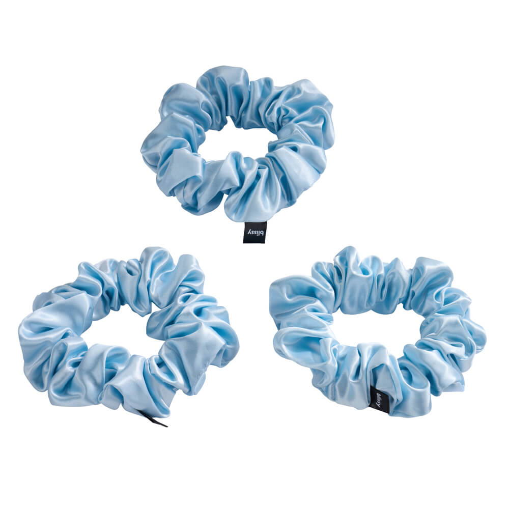 Sky Blue Blissy Scrunchies – Blissy Premium Silk