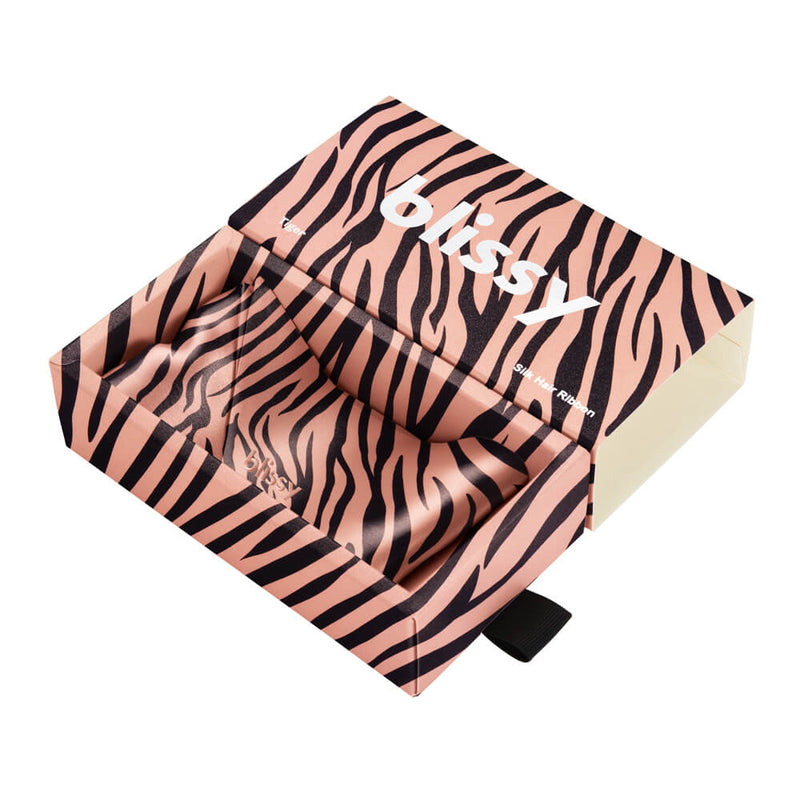 Blissy Hair Ribbon - Tiger - Blissy Tiger Blissy Hair Ribbon – 22 Momme Mulberry Silk, 100% Silk