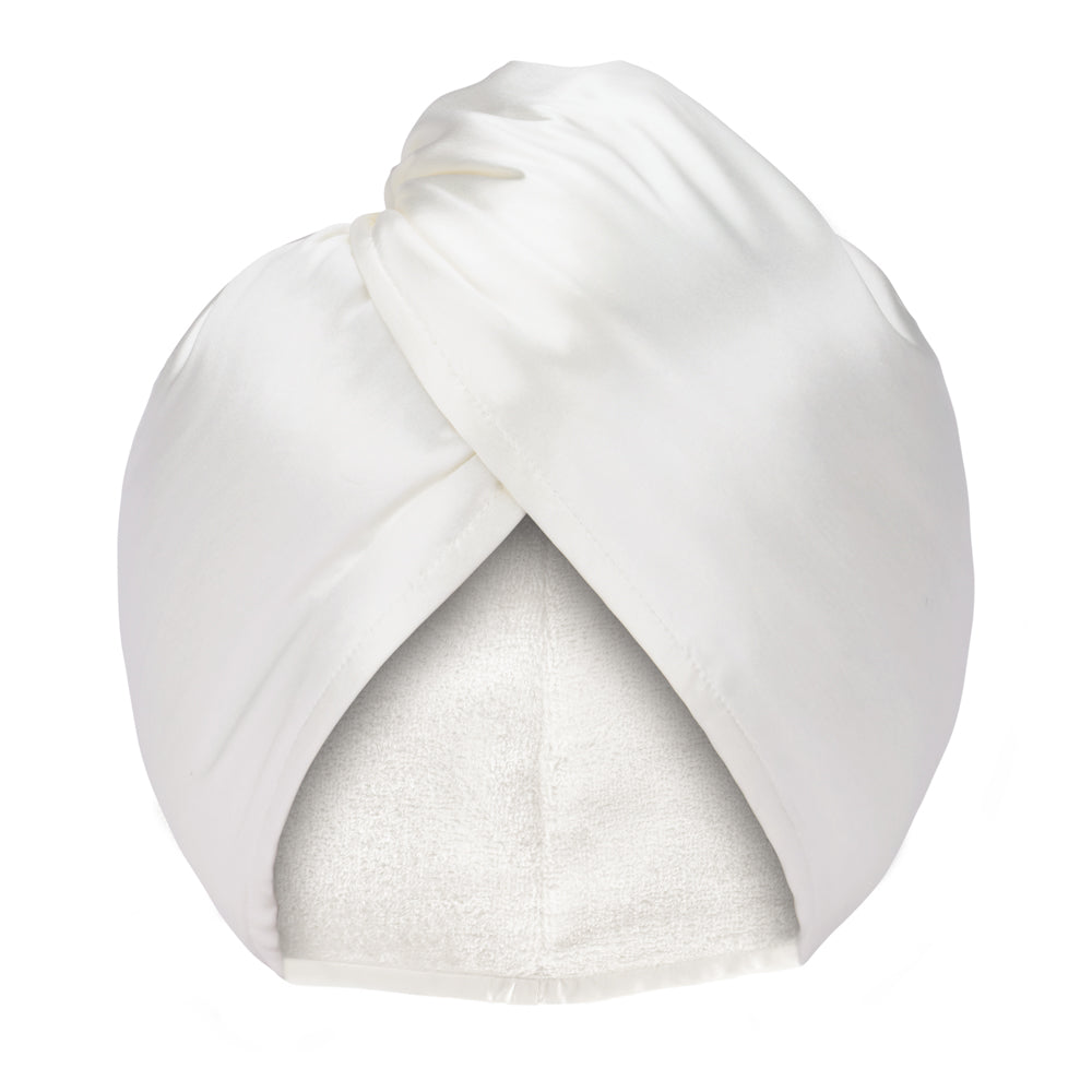 Blissy White Reversible Towel – 22 Momme Mulberry Silk, 100% Silk