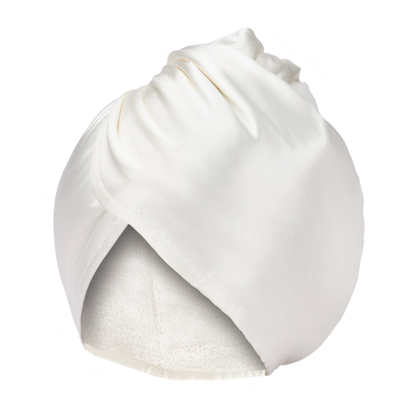 Blissy Reversible Towel - White - Blissy White Reversible Towel – 22 Momme Mulberry Silk, 100% Silk