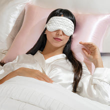 Load image into Gallery viewer, Sleep Mask - White - Diamond Quilted