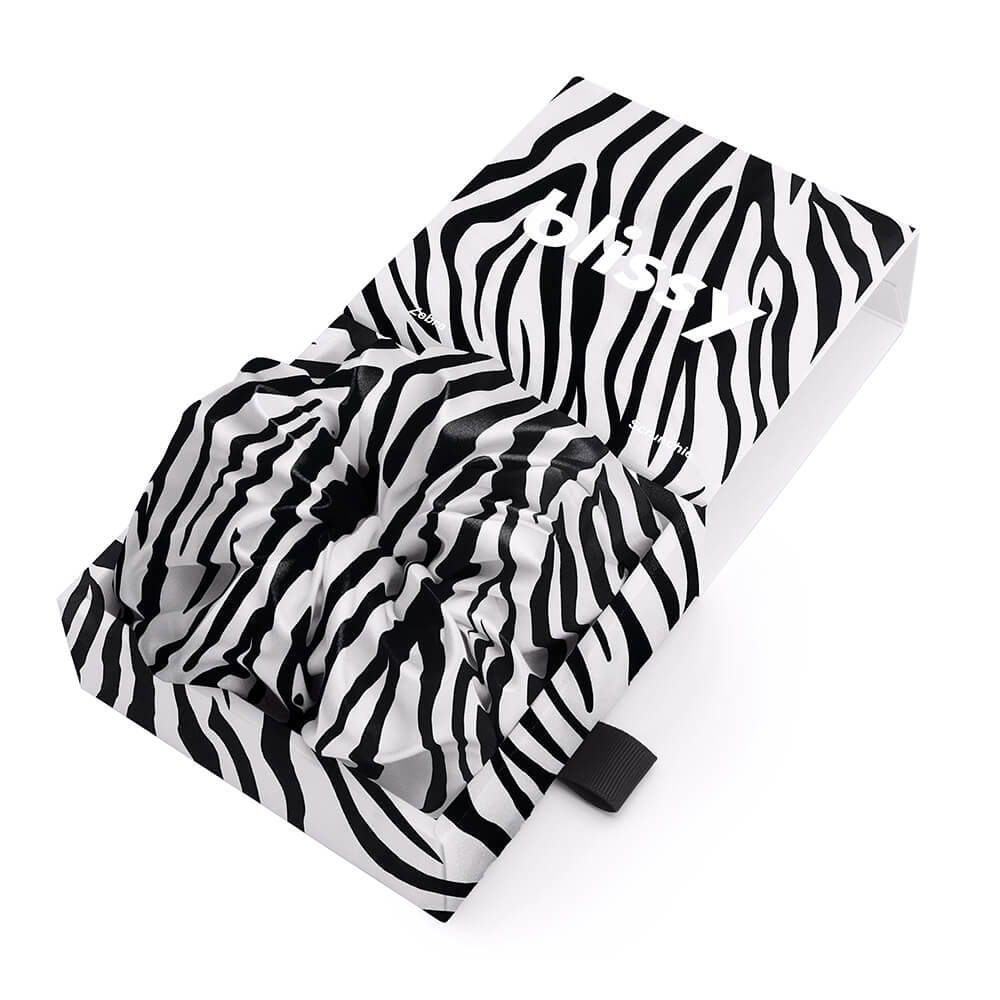 Blissy Oversized Scrunchie - Zebra