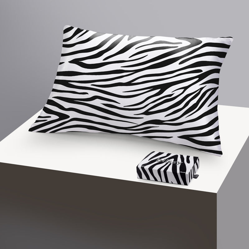 Pillowcase - Zebra - King - Blissy King Zebra Pillowcase – 22 Momme Mulberry Silk, 100% Silk