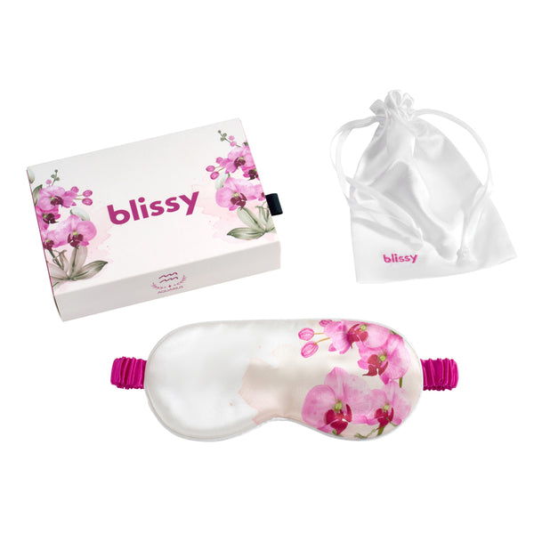 Blissy Zodiac Flower Sleep Mask – 22 Momme Mulberry Silk, 100% Silk