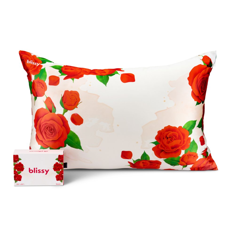 Blissy Zodiac Flower Silk Pillowcase Detail – Standard
