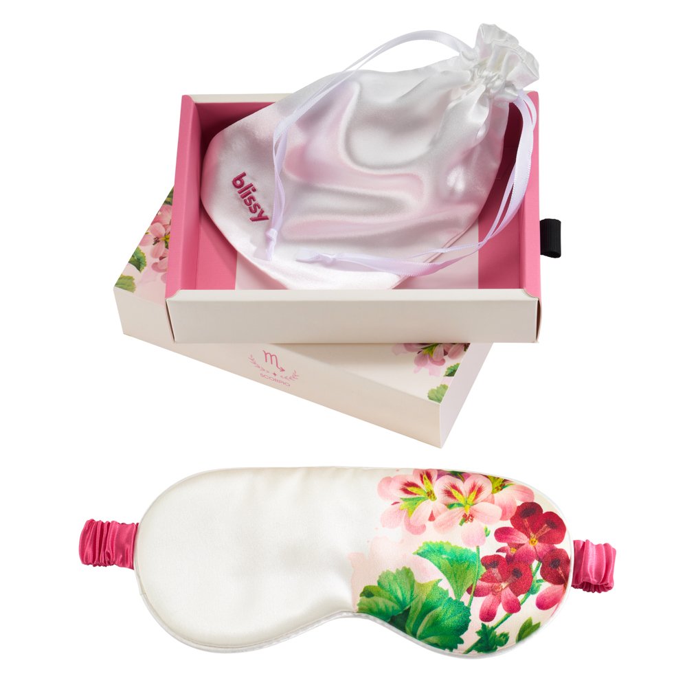 Blissy Zodiac Flower Sleep Mask Lifestyle – Mulberry Silk